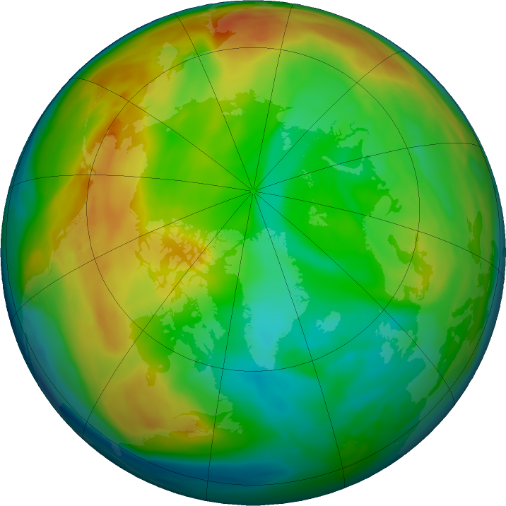 Arctic ozone map for 03 January 2025